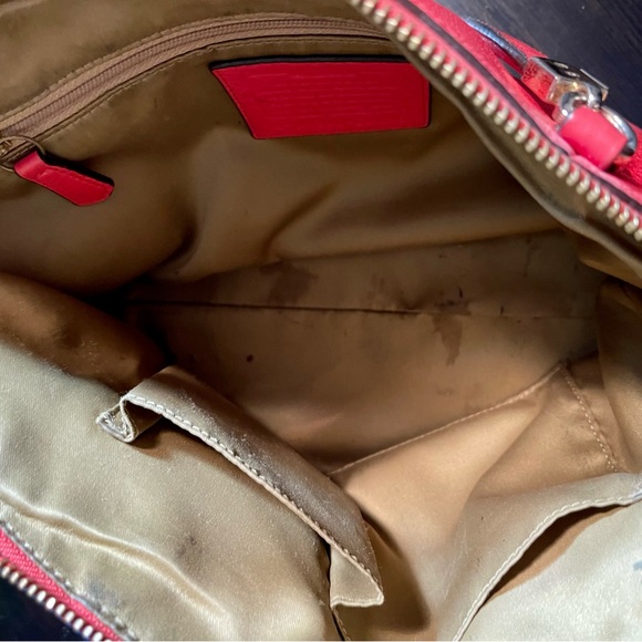 COACH SATCHEL, ORANGE WITH SILVER HARDWARE - Picture 3 of 6